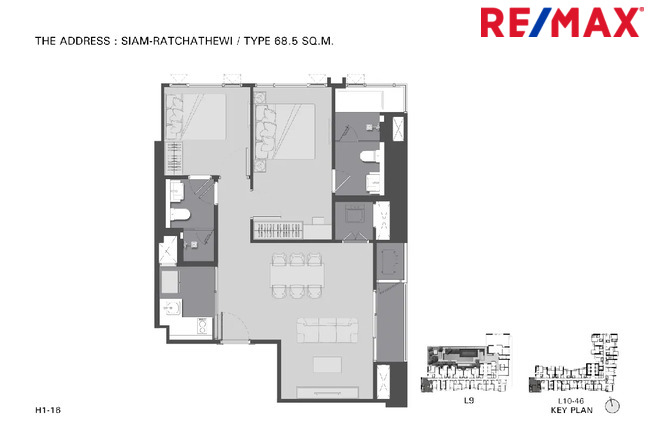 ขายคอนโดหรู TheAddressสยามราชเทวี ห้อง9 ชั้น9 (ห้องมุม) ขาดทุน 15.90 ล้าน แต่งสวย ติด BTS ราชเทวี เพียง150 เมตร