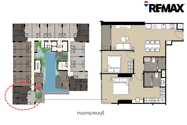 Ideo Sathorn - Wongwian Yai ไอดีโอ สาทร-วงเวียนใหญ่ ห้องมุม 2 ห้องนอน 70.13 ตรม. ใหม่ ตกแต่งพร้อมใช้ ขายต่ำกว่าทุนเพียง 6.9 ล้านบาท