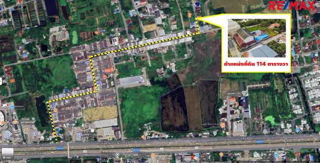 ขายที่ดินเปล่าถมแล้ว บรมราชชนนี114 ตารางวา ก่อนถึงทางขึ้นคู่ขนานลอยฟ้า ฝั่งขาเข้า