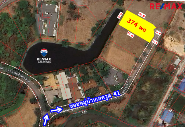 ขายที่ดินเปล่า 374 ตรว. สนามกอล์ฟเลควูด บางนา-ตราด กม.18 ราคาพิเศษเพียง 10,000 บาท/ตร.ว.! หาไม่ได้ในย่านนี้